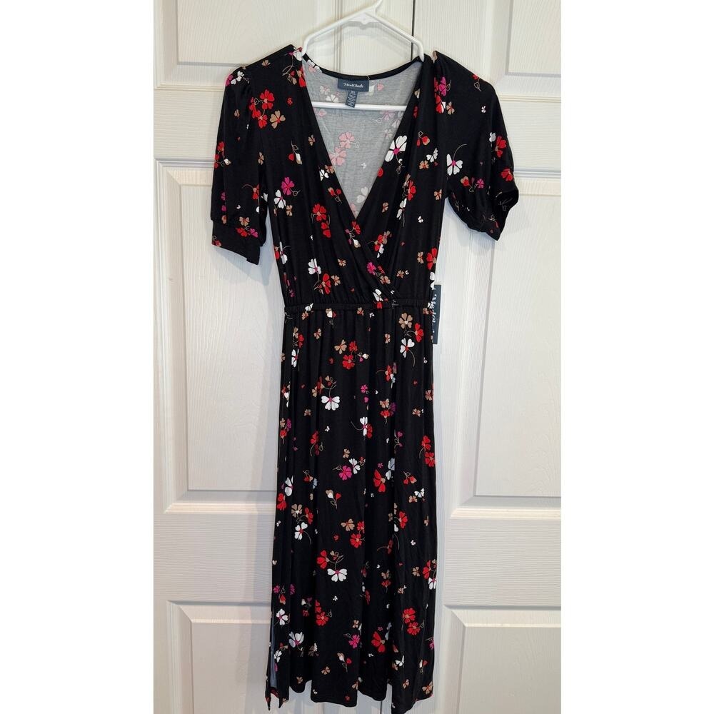 New ModCloth Floral Cottagecore Soft Faux Wrap Dress Sz Sm